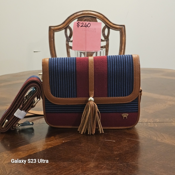 Chic Burgundy and Navy Crossbody Bag